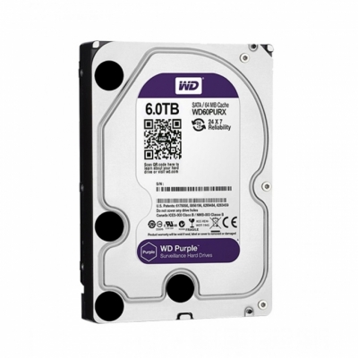 Ổ cứng HDD Western Purple 6TB /5400 Sata 3 64Mb